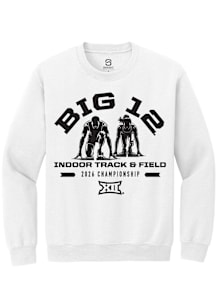 Summit Sportswear Big 12 Mens White 2026 Indoor Track & Filed Championship Long Sleeve Crew Sweats..