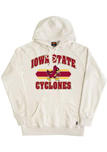 SLAM Iowa State Cyclones Mens Oatmeal Logo Stripe Fashion Hood