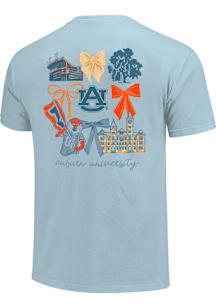 Auburn Tigers Womens Blue Coquette Campus Short Sleeve T-Shirt