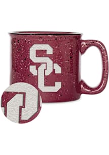 USC Trojans Speckle Campfire Ceramic Mug - Cardinal