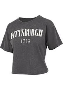 Pressbox Pittsburgh Womens Black Wordmark Short Sleeve T-Shirt