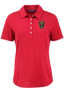 Cutter and Buck Real Salt Lake Womens Red Coastline Eco Short Sleeve Polo Shirt