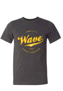 Iowa Hawkeyes Black WAVE Short Sleeve T Shirt