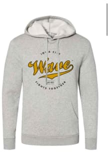 Mens Grey Iowa Hawkeyes WAVE Hooded Sweatshirt