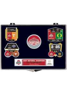 Red Ohio State Buckeyes Souvenir 2024 Football National Champions 5 Piece Pin