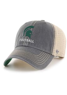 47 Michigan State Spartans Football Trawler Adjustable Hat - Charcoal