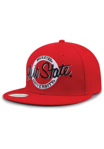 Original Retro Circle Wool Blend Ohio State Buckeyes Mens Snapback - Red