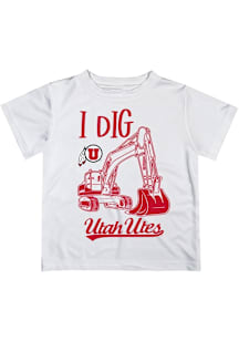 Vive La Fete Utah Utes Infant Excavator Short Sleeve T-Shirt White
