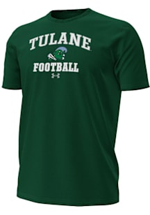 Under Armour Tulane Green Wave Green Football Performance Short Sleeve T Shirt