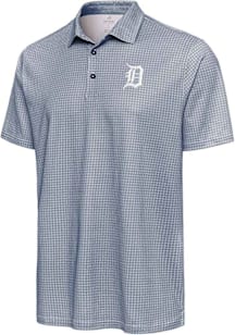 Antigua Detroit Tigers Mens Navy Blue Breeze Short Sleeve Polo