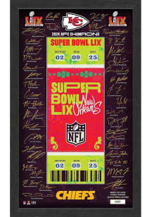 Kansas City Chiefs 2024 Super Bowl LIX Signature Ticket Plaque