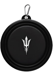 Arizona State Sun Devils Collapsible Silicone Dog Pet Bowl Black