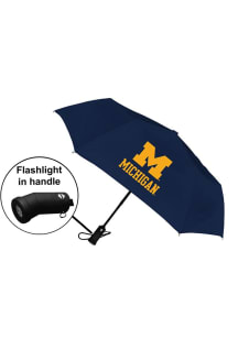 Navy Blue Michigan Wolverines Storm Flashlight Umbrella