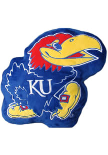 Kansas Jayhawks Team Mascot Throw Pillow - Blue