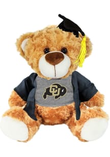 Colorado Buffaloes 9.5in Graduation Bear Plush - Silver