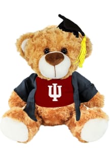 White Indiana Hoosiers 9.5in Graduation Bear Plush