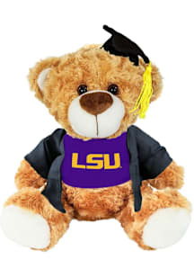 LSU Tigers 9.5in Graduation Bear Plush - Purple