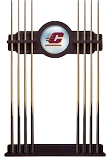 Central Michigan Chippewas Solid Wood Cue Rack Pool Table