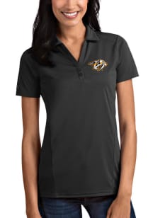 Antigua Nashville Predators Womens Grey Tribute Short Sleeve Polo Shirt