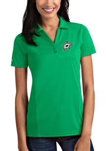Antigua Dallas Stars Womens Green Tribute Short Sleeve Polo Shirt