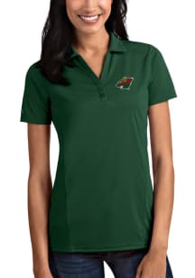 Antigua Minnesota Wild Womens Green Tribute Short Sleeve Polo Shirt