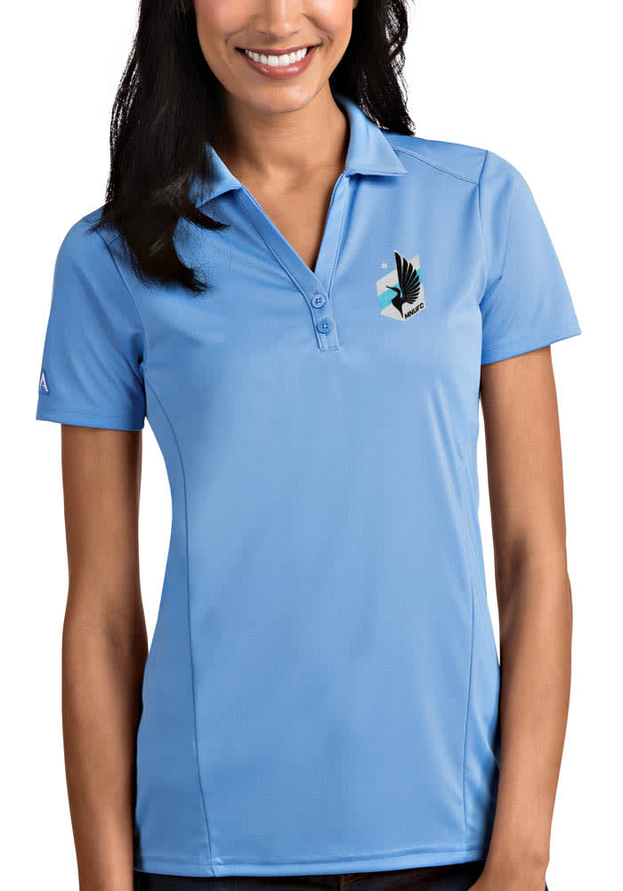 Antigua Minnesota United FC Womens Blue Tribute Short Sleeve Polo Shirt