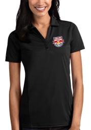 Antigua New York Red Bulls Womens Black Tribute Short Sleeve Polo Shirt
