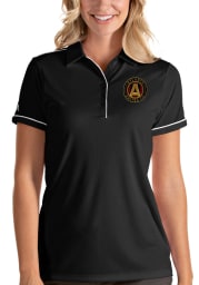 Antigua Atlanta United FC Womens Black Salute Short Sleeve Polo Shirt