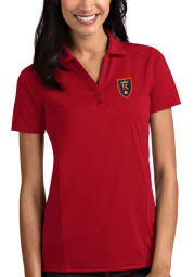 Antigua Real Salt Lake Womens Red Tribute Short Sleeve Polo Shirt