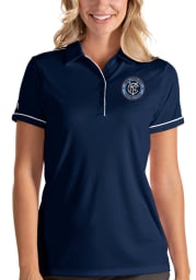 Antigua New York City FC Womens Navy Blue Salute Short Sleeve Polo Shirt