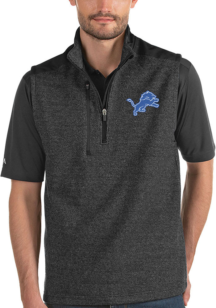 Men's Antigua Heathered Gray Detroit Lions Reward Crewneck