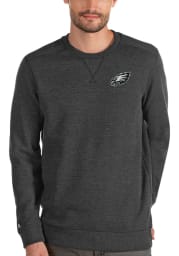 Antigua Philadelphia Eagles Mens Black Defender Long Sleeve Sweater