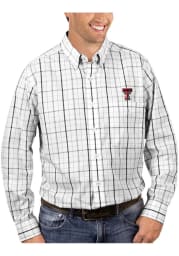 Antigua Texas Tech Red Raiders Mens White Keen Long Sleeve Dress Shirt