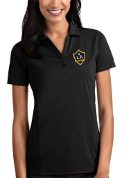 Antigua LA Galaxy Womens Black Tribute Short Sleeve Polo Shirt