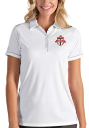 Antigua Toronto FC Womens White Salute Short Sleeve Polo Shirt