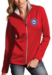 Antigua Philadelphia 76ers Womens Red Leader Medium Weight Jacket
