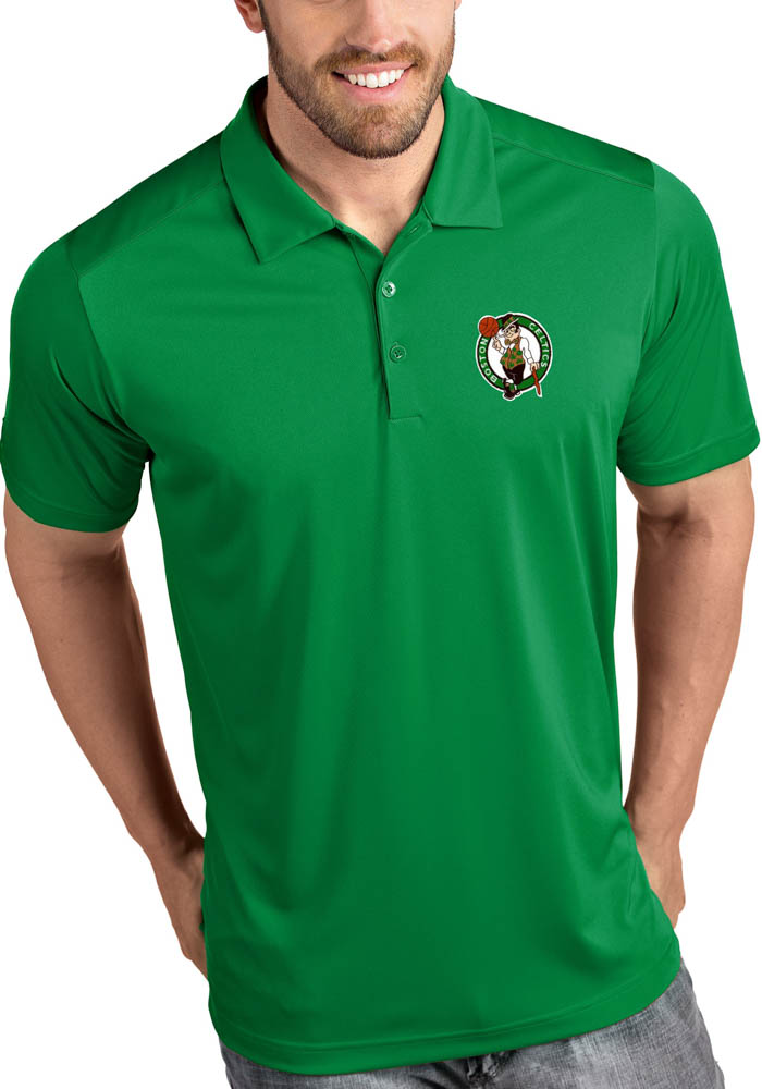 Antigua Boston Celtics Mens Green Tribute Short Sleeve Polo