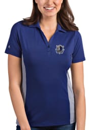Antigua Dallas Mavericks Womens Blue Venture Short Sleeve Polo Shirt