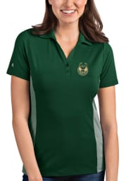 Antigua Milwaukee Bucks Womens Green Venture Short Sleeve Polo Shirt