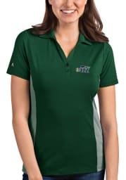 Antigua Utah Jazz Womens Green Venture Short Sleeve Polo Shirt