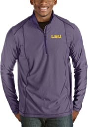Antigua LSU Tigers Mens Purple Tempo Long Sleeve 1/4 Zip Pullover