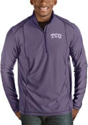 Antigua TCU Horned Frogs Mens Purple Tempo Long Sleeve 1/4 Zip Pullover