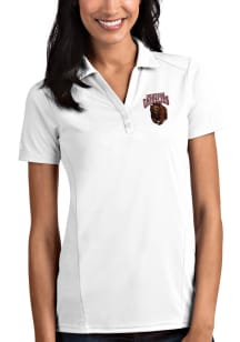 Antigua Montana Grizzlies Womens White Tribute Short Sleeve Polo Shirt