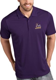 Antigua James Madison Dukes Mens Purple Tribute Short Sleeve Polo