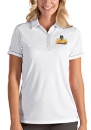 Antigua Loyola Ramblers Womens White Salute Short Sleeve Polo Shirt