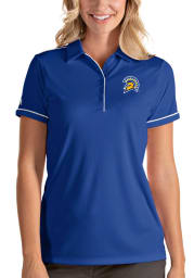 Antigua San Jose State Spartans Womens Blue Salute Short Sleeve Polo Shirt