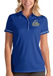 Antigua Delaware Fightin' Blue Hens Womens Blue Salute Short Sleeve Polo Shirt