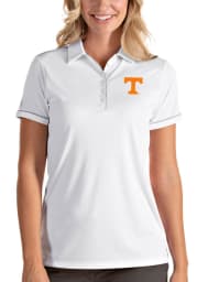 Antigua Tennessee Volunteers Womens White Salute Short Sleeve Polo Shirt