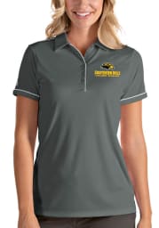 Antigua Southern Mississippi Golden Eagles Womens Grey Salute Short Sleeve Polo Shirt