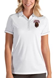 Antigua Montana Grizzlies Womens White Salute Short Sleeve Polo Shirt